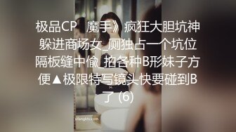 极品CP✅魔手》疯狂大胆坑神躲进商场女_厕独占一个坑位隔板缝中偸_拍各种B形妹子方便▲极限特写镜头快要碰到B了 (6)