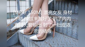 [MP4/ 150M] 漂亮女友 身材不错 技越来越好了 扒了内内直接无套输出 射了一肚皮浓浓的精液