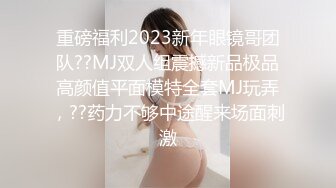 重磅福利2023新年眼镜哥团队??MJ双人组震撼新品极品高颜值平面模特全套MJ玩弄，??药力不够中途醒来场面刺激